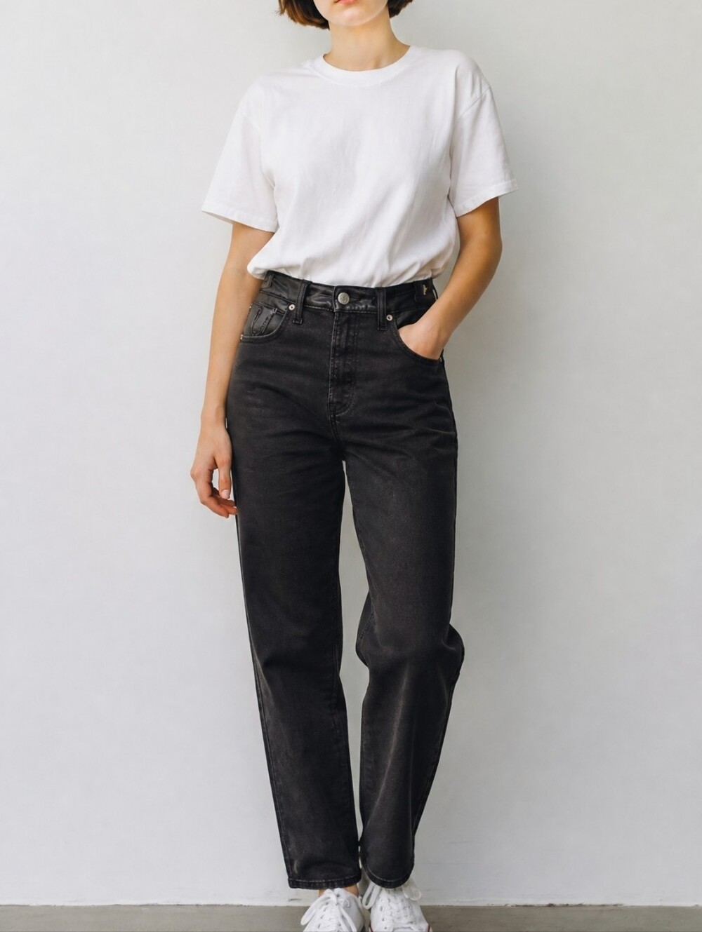 Abercrombie Curve Love Super Skinny Ankle Jeans Black Faux Leather High Rise 31